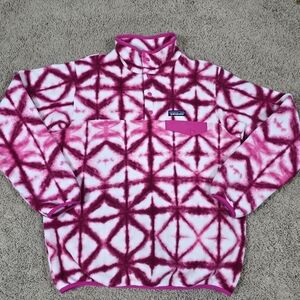 Patagonia Pink and White Fleece Pullover Size M. Like New!! Rare Find!!